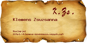 Klemens Zsuzsanna névjegykártya