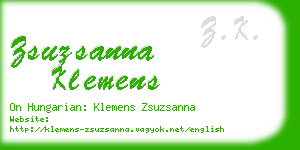zsuzsanna klemens business card